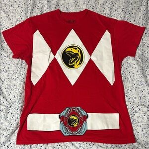POWER RANGERS Red Ranger Cosplay Graphic Tee Shirt